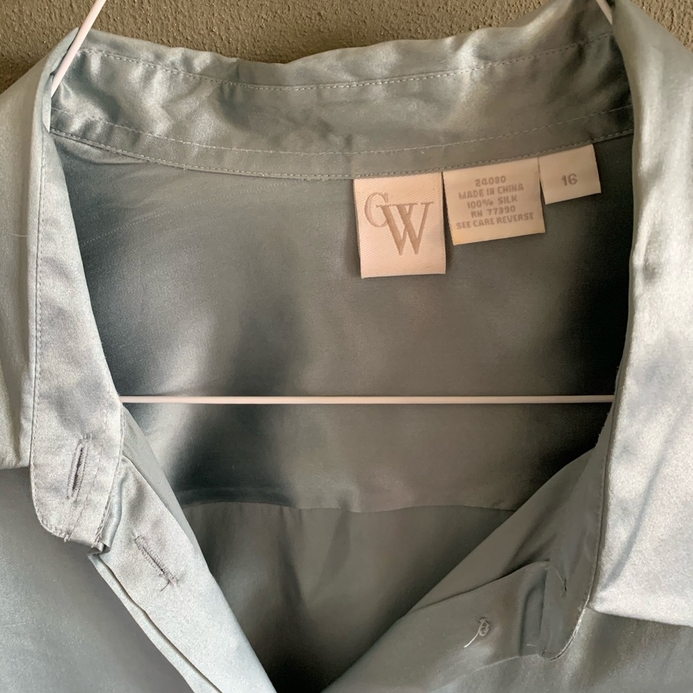 Button Down Silk Blouse